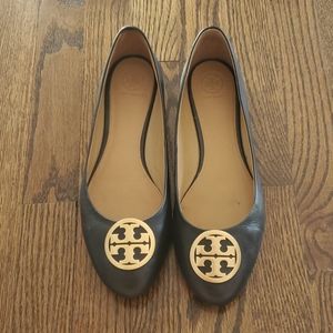 Tory Burch Black Flats